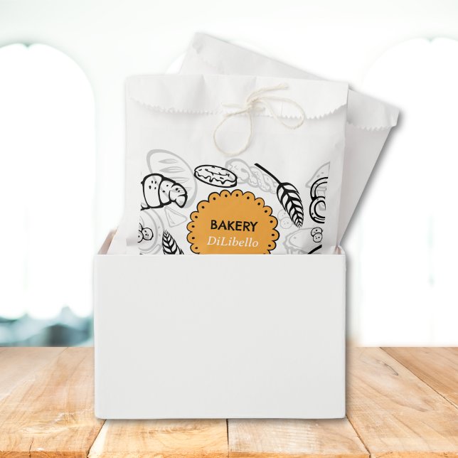 Bakery Bread Illustrations Favour Bag (Bakery Bread Illustrations Favor Bag)