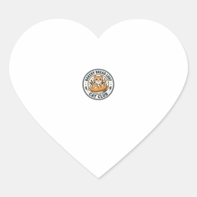 Bakery Bread Loaf Cat Cat Mum Gift Idea - Bakery B Heart Sticker (Front)