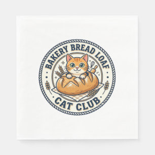 Bakery Bread Loaf Cat Cat Mum Gift Idea - Bakery B Napkin