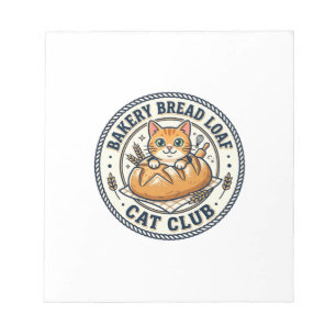 Bakery Bread Loaf Cat Cat Mum Gift Idea - Bakery B Notepad