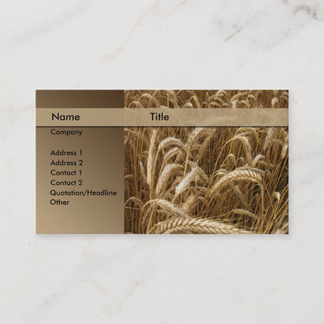 bakery / brewery business card (Front)