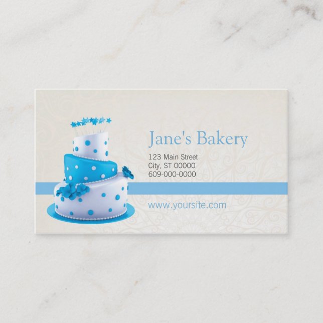 Bakery Business Card Blue (Front)