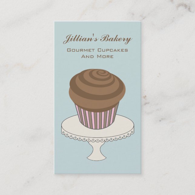 Bakery Business Card - Chocolate Cupcake (Front)