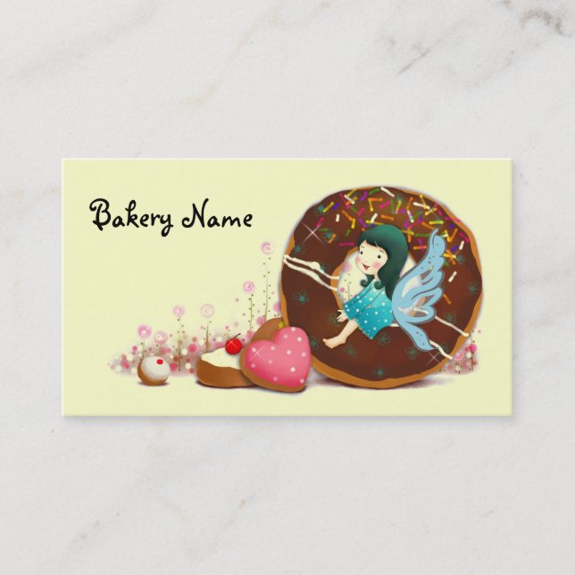 Bakery Business Card with Fairy (Front)