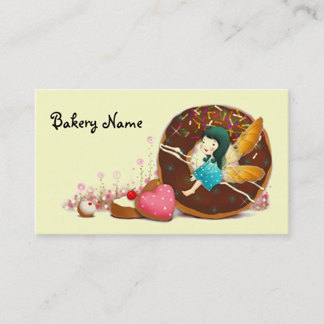 Bakery Business Card with Fairy (Front)