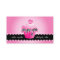 Bakery Business Card Zebra Pink Cupcake Heart