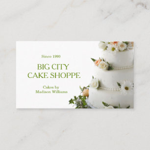 Bakery Business Elegant Cake Business Card