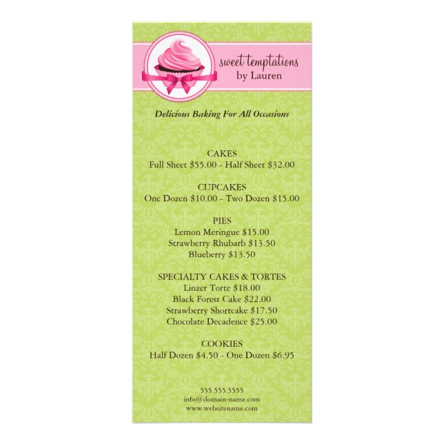 Bakery Business Rack Cards (Front)