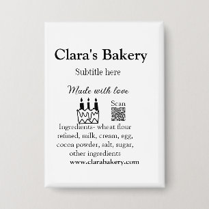 Bakery cake add ingredients made with love q r