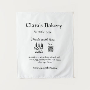 Bakery cake add ingredients made with love q r tapestry