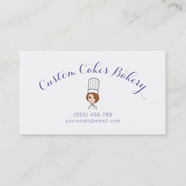 Bakery & Cake Business Logo Business Card (Front)