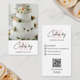 Bakery Cake Custom Monogram Logo Business Card