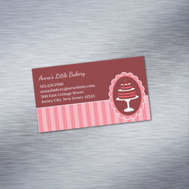 Bakery Cake Magnetic Business Card (In Situ)