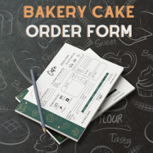 Bakery Cake Order Form Small Business Delivery