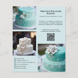Bakery Cake Photo Social Media QR Flyer