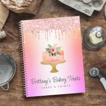 Bakery Catering Pastry Chef Rose Gold Glitter Drip