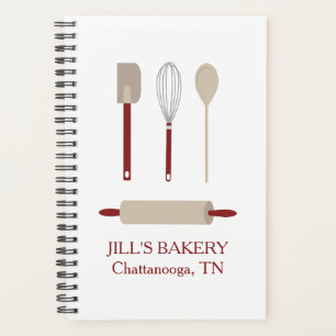 Bakery Chef Red Kitchen Tools Food Business Bakery Planner