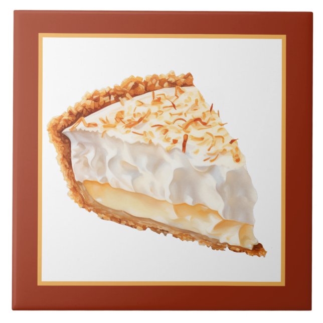 bakery Coconut pie home business crafting  Ceramic Tile (Front)