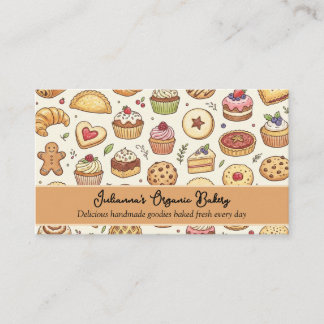 Bakery Cookies Pie Dessert Square Business Card