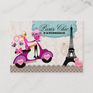 Bakery Cupcake Cake Pops Paris Eiffel Tower Business Card