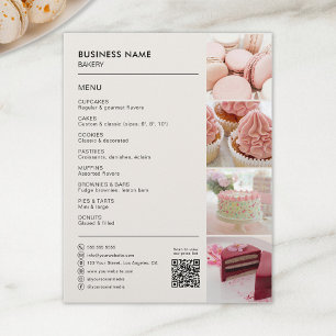 Bakery Cupcake Cake Shop Menu Business