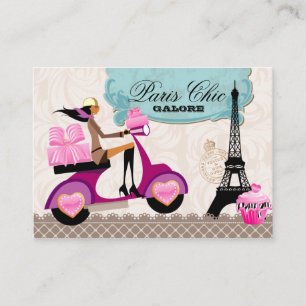 Bakery Cupcake Cookies Scooter Paris Eiffel Tower Business Card