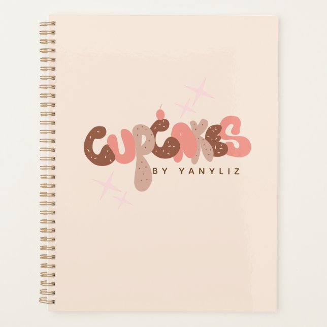 Bakery  Cupcake Hand Lettering  Business    Planner (Front)