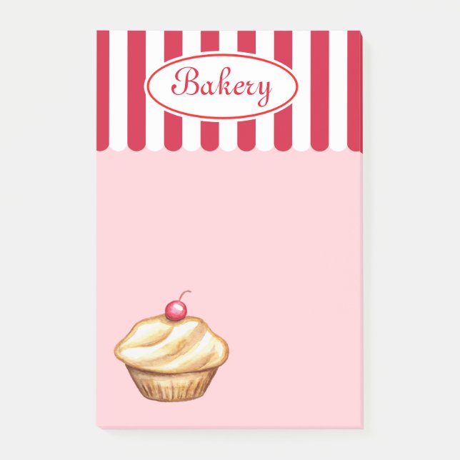 Bakery Cupcake Post It Notes (Front)
