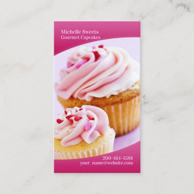 Bakery Cupcakes Business Card (Front)
