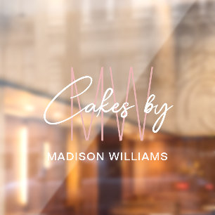 Bakery Custom Cake Monogram Logo