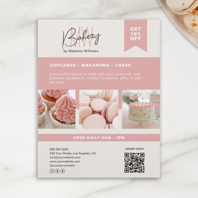 Bakery Custom Monogram Logo Flyer (Bakery Custom Monogram Logo Flyer)