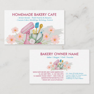 Bakery Customisable Cafes Cake Business Card