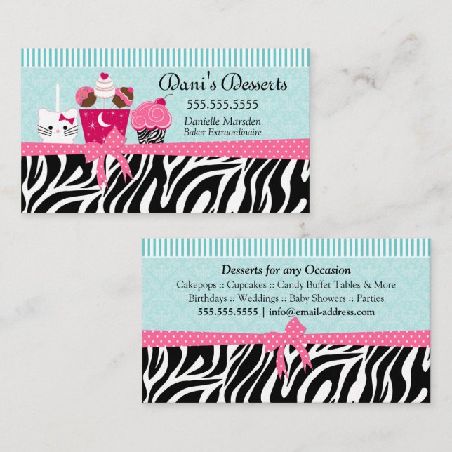 Bakery Desserts Business Card (Front/Back)