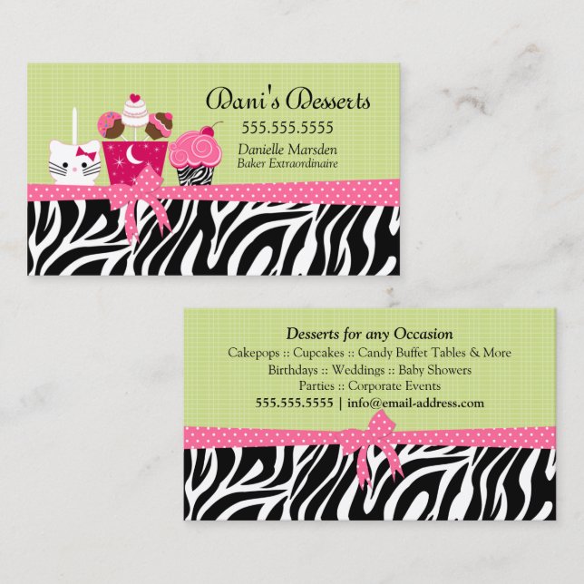 Bakery Desserts Business Card (Front/Back)