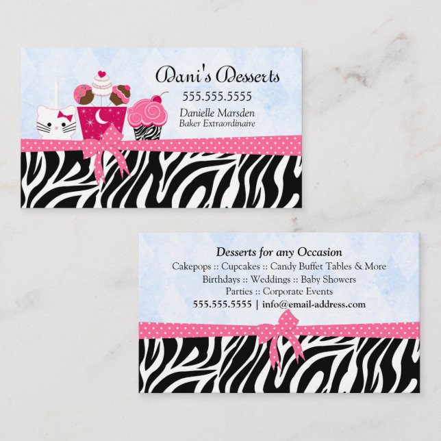 Bakery Desserts Business Card (Front/Back)