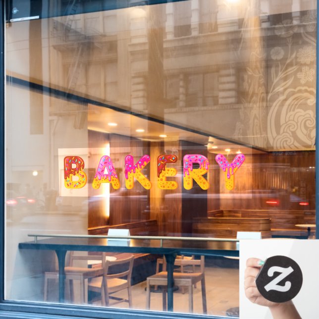 Bakery Doughnut Cartoon Biscuit Glazed Sprinkles (Cafe Window)