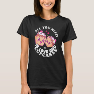 Bakery Doughnut Love and Cupcakes Baking Cake Bake T-Shirt
