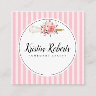 Bakery & Floral Square Business Card