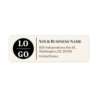 Bakery Food Business Elegant Custom Logo Return Address Label