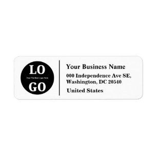 Bakery Food Business Minimalist Custom Logo Return Address Label