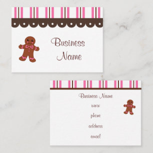 Bakery Gingerbread Business Cards