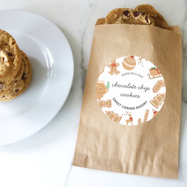 Bakery Gingerbread Holiday Baking Cookie Sticker (Bakery Gingerbread Holiday Baking Cookie Sticker)