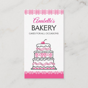 bakery, handmade cakes, pastry, handmade business card