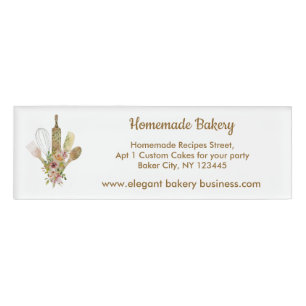Bakery Home Made recipe Cooking chef Name Tag