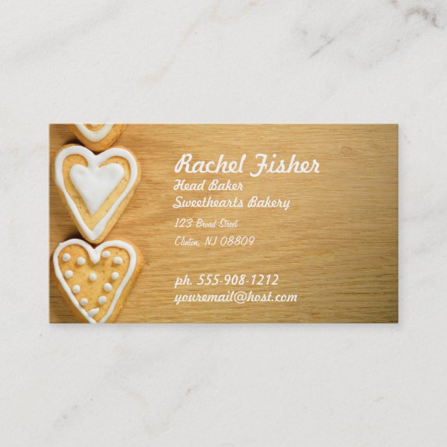 Bakery Homemade Cookies Custom Business Card (Front)