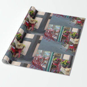 Bakery in Bicycle Basket At Solvang in Colour Wrapping Paper