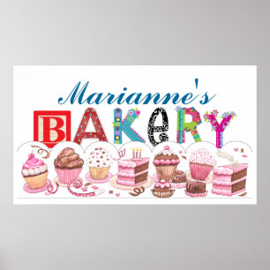Bakery - Kitchen Poster Sign - SRF
