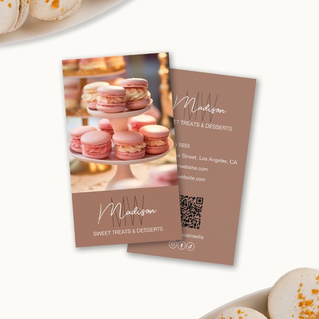 Bakery Monogram Logo Business Card (Bakery Monogram Logo Business Card)