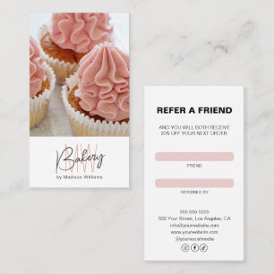 Bakery Monogram Logo Business Referral Card