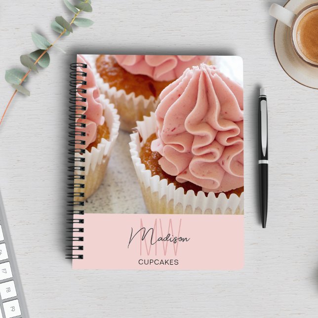 Bakery Monogram Logo Photo Pink Notebook (Bakery Monogram Logo Photo Pink Notebook)